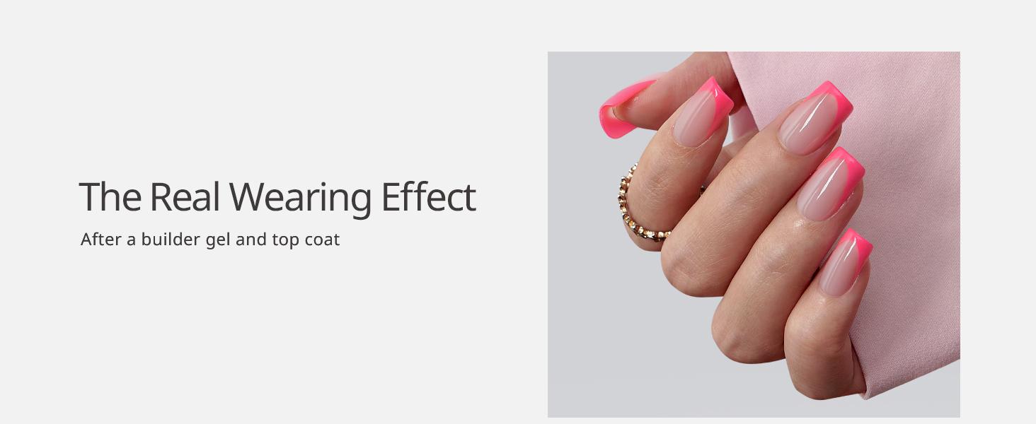 BTArtboxnails XCOATTIPS Press on Nails - 150pcs Pink Short Square or Almond French Tips, Pink Soft Gel False Nail, Soak Off Acrylic Fake Nails Extensions