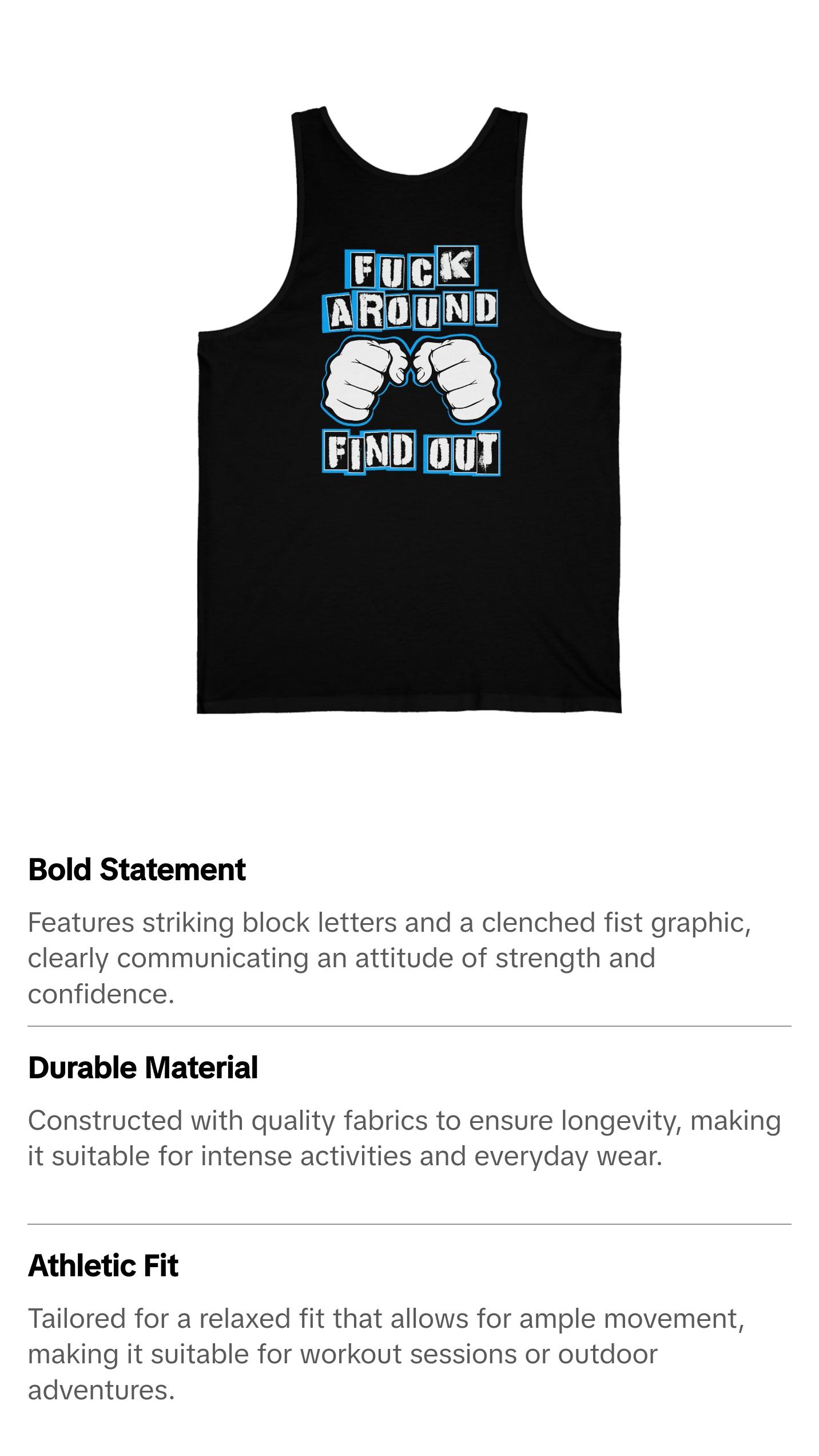 FAFO Unisex Jersey Tank