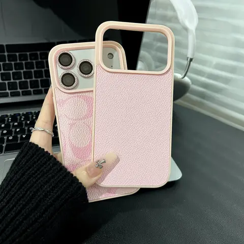 Patterned Leather Cellphone Casing - Protector Cover for iPhone 13-17 Series (13,14,15 Pro,15 Pro Max,16 Plus,17 Pro Max) - High-End Unisex Accessory, Precision Fit, Raised Bezels, Enhanced Protection, Festive Gift Pick for Mobile Devices
