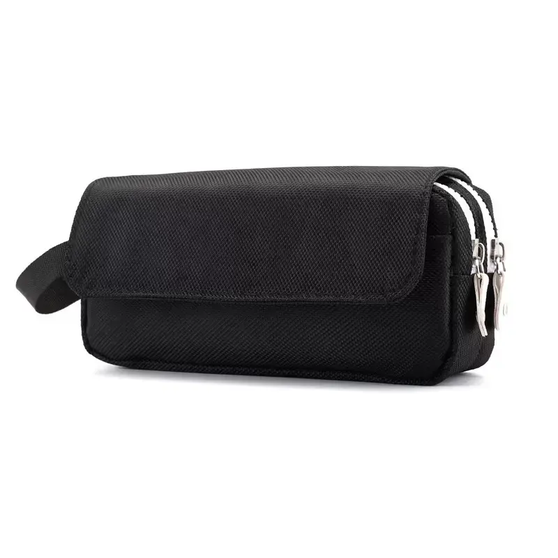 ALIKPOP Compact Double-Zippers Marker Pen Organizer Bag - Durable Back to School Luggage Accessory with Protection, Large Storage, Elastic Holders, Mesh Pockets for School Supplies, Office Tools, Accessories