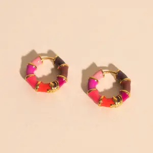 Sweetheart Chunky Rounded Huggie Hoop Earrings