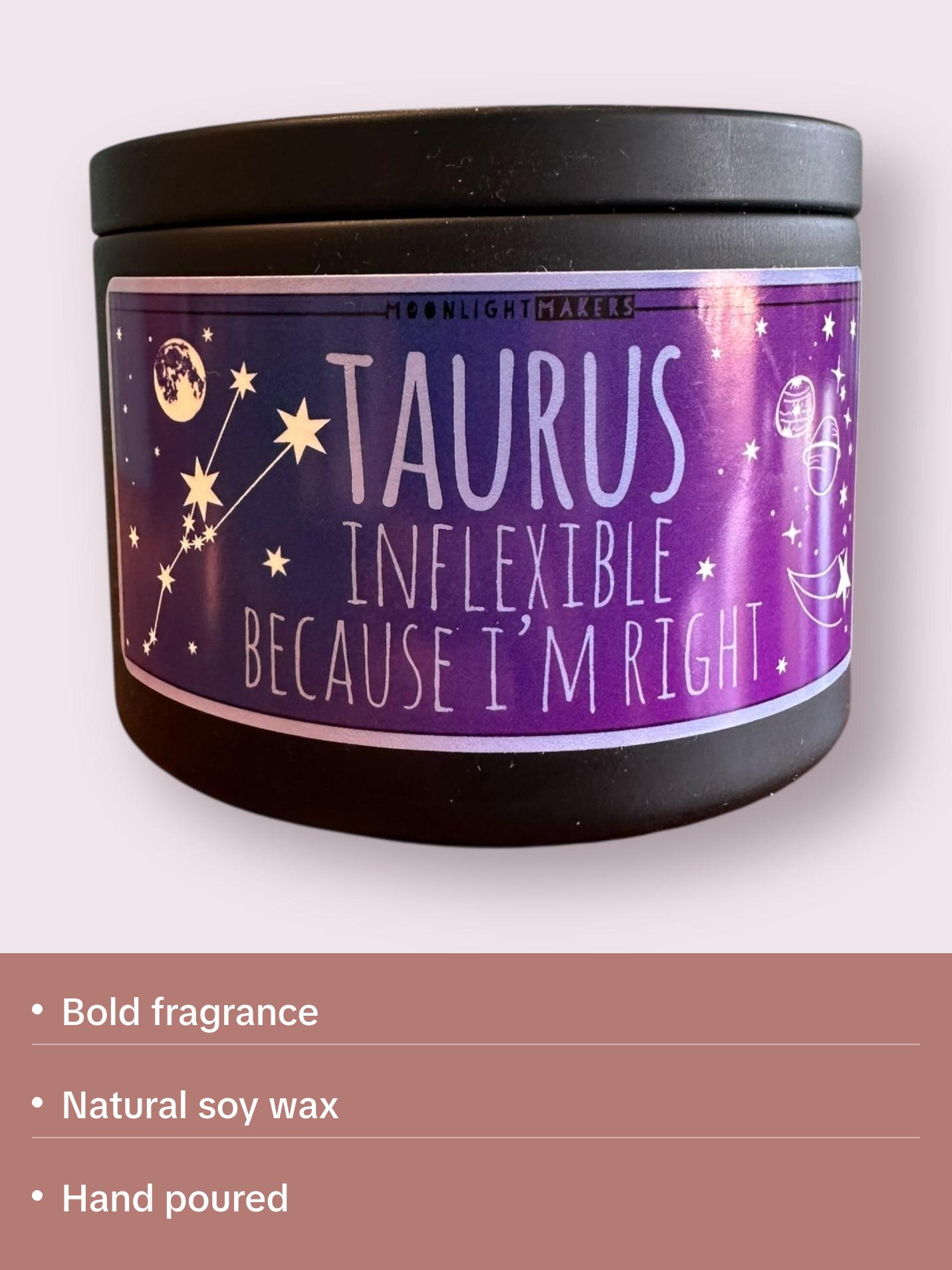 Taurus Zodiac Candle