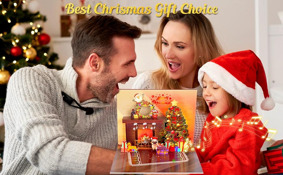 Christmas Card Pop Up with Light and Music 3D Santa Fireplace Merry Christmas Greeting Card with Envelope for Kids Girls Women Man Christmas Gift Christmas Card Pop Up with Light and Music 3D Santa Fireplace Merry Christmas Greeting Card with Envelope for Kids Girls Women Man Christmas Gift