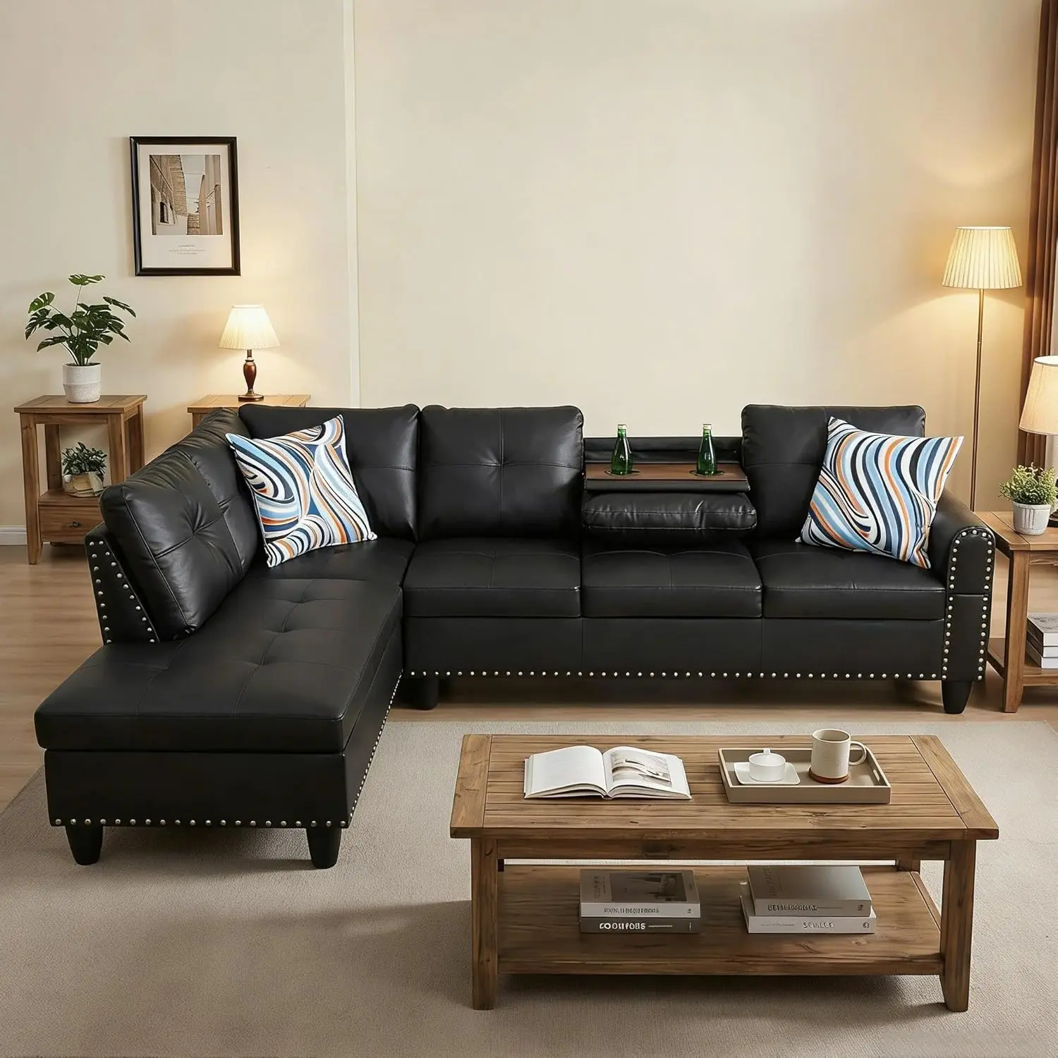 L-Shaped Sectional Sofa, Modern Sectional Couches Home Sofas for Living Room, Modular Living Room Sets Furniture for Apartment Bedroom & Office,dorm essentials,home decor