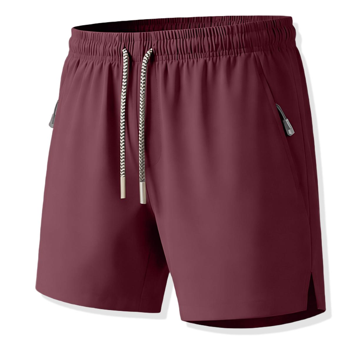 Women’s shorts—fashionable, comfortable, breathable, quick-drying; slit-hem design with drawstring and zippered pockets; basic women’s bottoms; women’s athletic shorts
