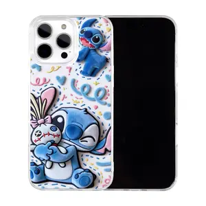 Disney Stitch Phone Case Durable Plastic Cover with Vibrant Stitch Design for Disney Fans Perfect Gift for Friends and Family