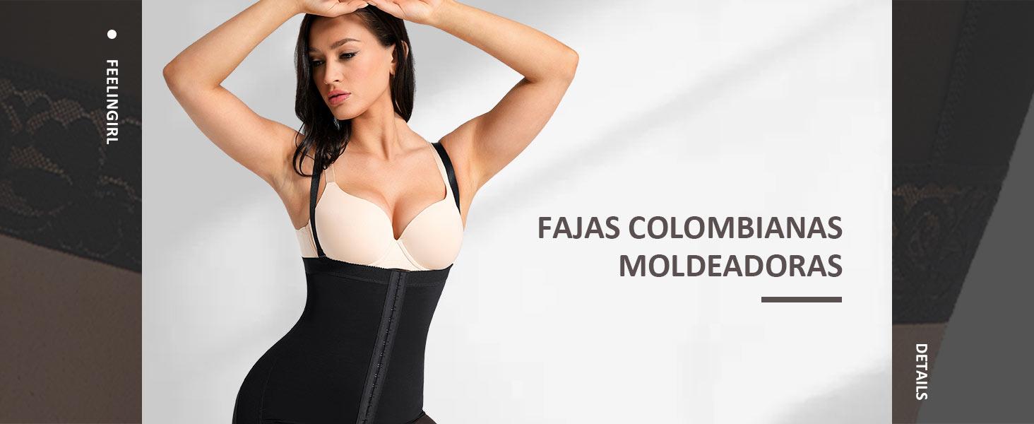 FeelinGirl Tummy Control Shapewear for Women Colombianas Moldeadoras Seamless Firm Triple Control Butt Lifter Shapewear Womenswear Comfort Fabric