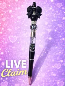 Live Claim- Snow Globe Beaded Pen
