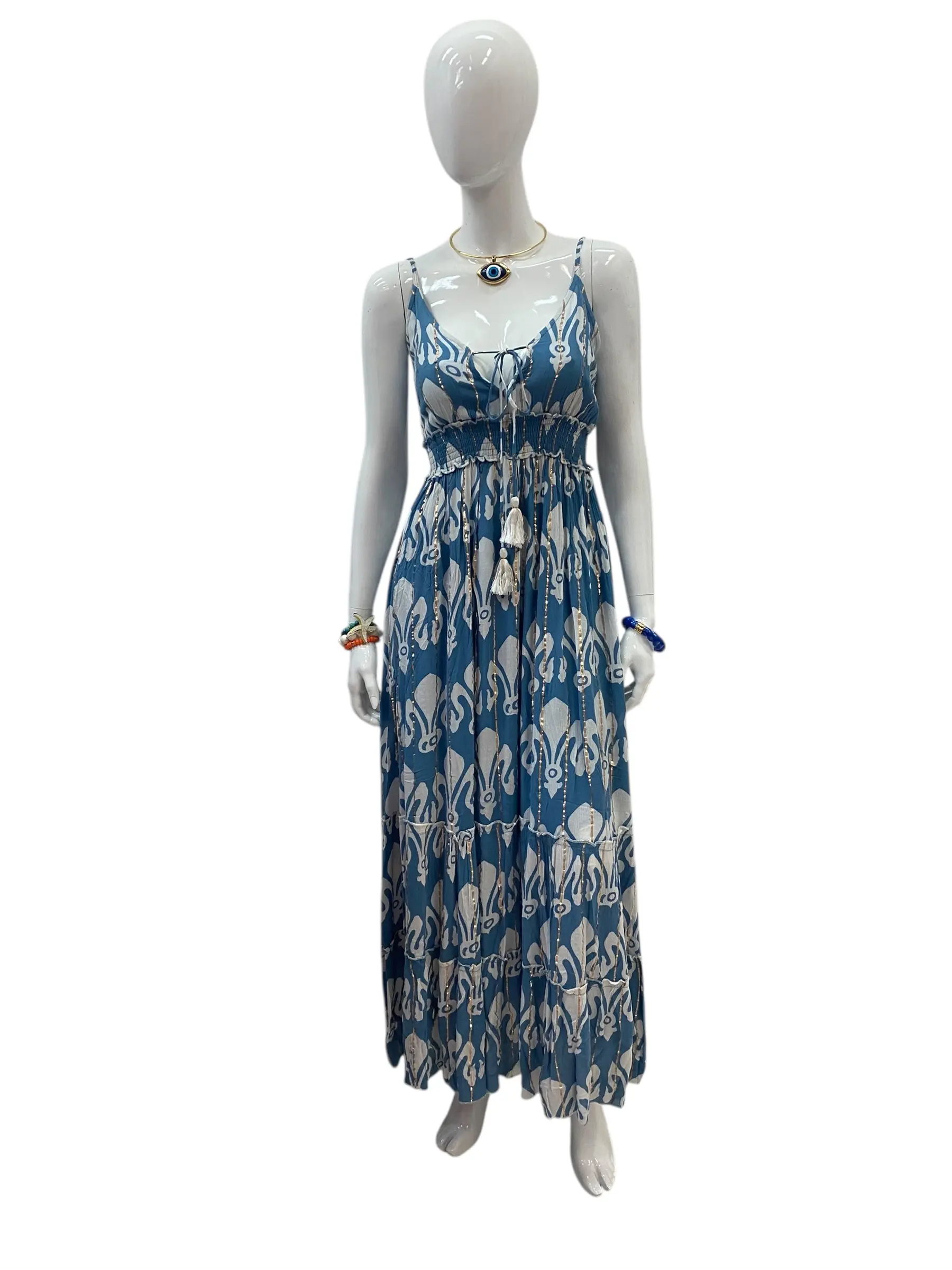 knee length dresses for ladies Boho Floral Maxi Dress main image 0