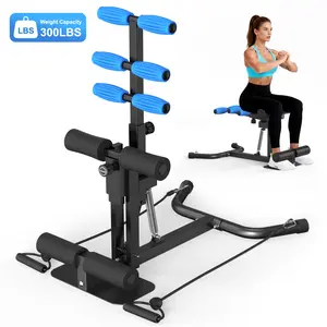 RELIFE Adjustable Deep Squat Machine, Home Gym Glute & Leg Trainer, Sit Up Abdominal Bench, Push Up Fitness Equipment with Resistance Bands for Core & Muscle Building Fitness Equipment SpringStatements