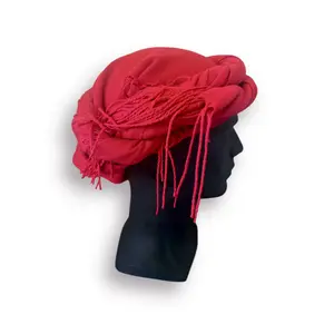 Solid Red Head Wrap Turban