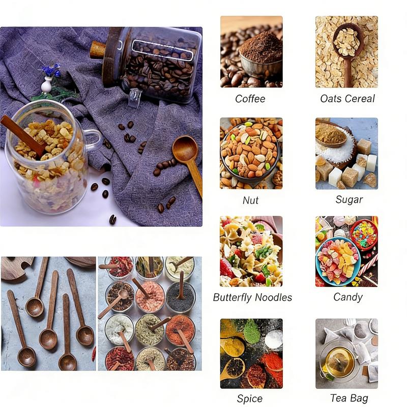 UFORU Multi-Purpose Airtight Mason Jars with Wooden Lid & Spoon - 20.29oz/25.36oz BPA-Free Glass Canisters for Coffee, Tea & Snacks | Great as  Valentine's Day Presents