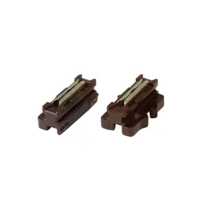 Kato KAT24-820 1/2 (One-Sided) Unijoiner - Unitrack -- Brown pkg(20) - Fits No. 4 Electric Turnout Only, N Scale