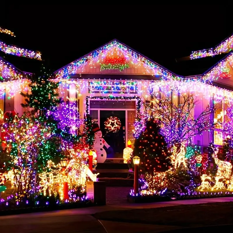 Hoodink 900-LED 295ft Fairy Christmas Light String - 8 Modes, Timer, Remote Control - String LED Novelty Lighting, Party Lighting Decoration, Festival Decoration, Christmas Aesthetic Home Event Supplies