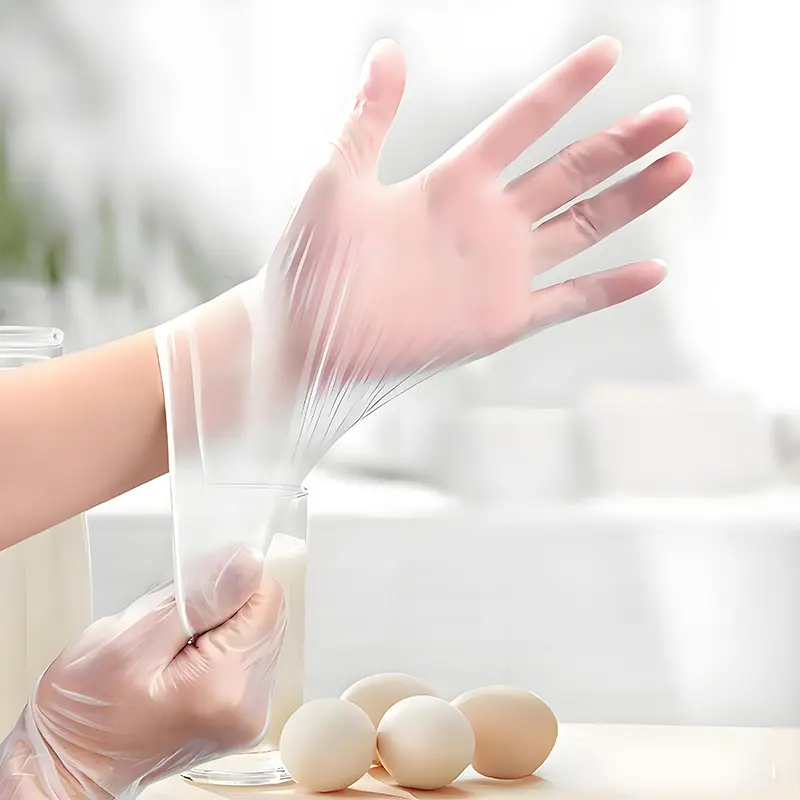 Household Food Grade TPE Disposable Gloves - Thickened, Comfortable, Hand-Fit, Anti-Slip Cooking Gloves Disposable Food Safe for Dough Kneading, Kitchen Daily Work, Disposable Thickened Gloves