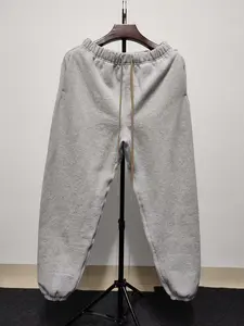 2024 Style Fleece Gray Pants Men Or Women Unisex Comfortable Warm Versatile Gray Color  Casual Wear and Layering