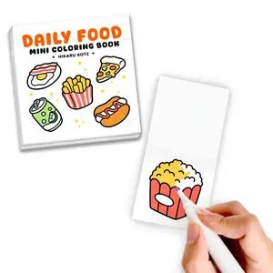 Mini Pocket Coloring Book for Adults & Kids (3x3") with 50 Simple & Cute Designs for Relaxation