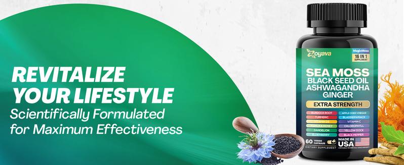 Zoyava Ultimate Wellness Trio: Sea Moss, Collagen, & Shilajit - Multivitamin All-in-1 Dietary Supplements - Made in USA - Highly Potent Ingredients for Fitness & Healthcare