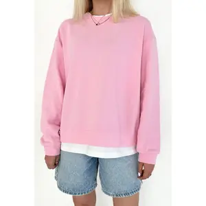 Sophie Crew Twofer Pullover in Pink