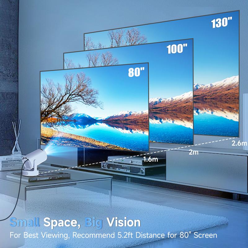 [US warehouse] Magcubic HY300Pro+ Smart Projector Android 14 290ANSI 8K Decode 0.8:1 Short Throw Ratio Dual WIFI6 BT5.4 Native 1280*720P Built-in Speaker & Appstore Allwinner H726 Home Cinema Portable Mini Projector