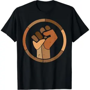 Black History Melanin Fist Celebrating African Pride for Men Women and Kids T-Shirt