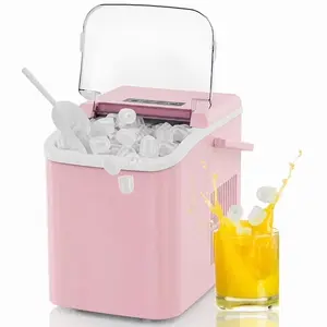 Sweetcrispy Countertop Ice Maker With Handle Self Cleaning Ice Machine 9 Cubes Ready In 6 Mins For Home Kitchen Bar Party Camping