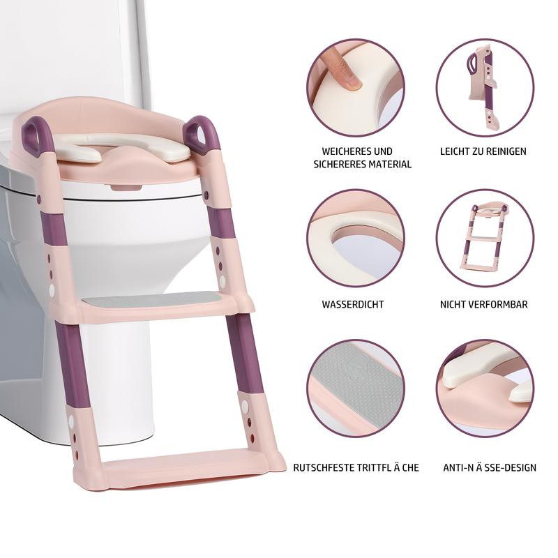 Potty Training Toilet for Toddlers & Babies Safety Step Stool Seat with Learning Ladder Easy Toilet Training for Kids Blue & Yellow Potty Training Toilet for Toddlers & Babies Safety Step Stool Seat with Learning Ladder Easy Toilet Training for Kids Blue & Yellow