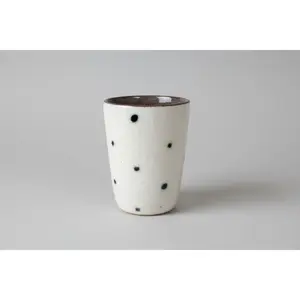 Handmade Polka Dot Yunomi Style Ceramic Cup