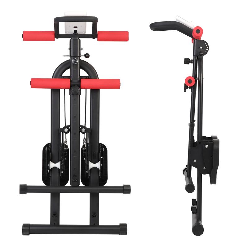 Home Gym Ab Trainer Machine Foldable Adjustable Full Body Workout with LCD Display for Versatile User Friendly Fitness Ideal for Home Use