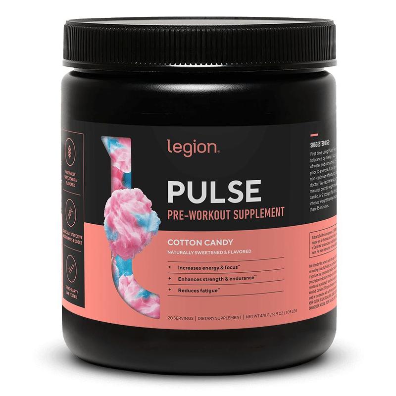 Pulse Pre Workout Supplement – Natural Nitric Oxide Preworkout Drink for Energy, Focus & Performance – Creatine-Free, Naturally Sweetened with Beta Alanine, Citrulline & Alpha GPC – All Natural Pre-Workout Powder – Fruit Punch Flavor – 255g
