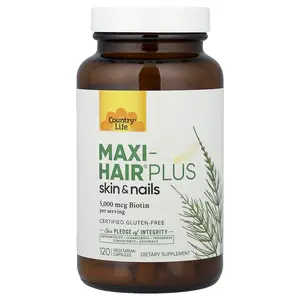 Country Life Maxi-Hair® Plus Skin & Nails, 120 Vegetarian Capsules