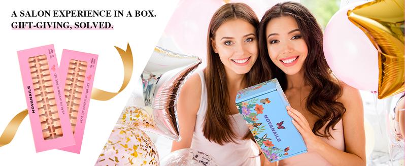 NOVANAILS French Tip Press On Kit 150Pcs Medium Square Skin Tones Gel Nail Tips Starter Kit for Gift and Nail Art DIY,Decorations Rhinestone Art Glue with Brushes Nude Acrylic Powder