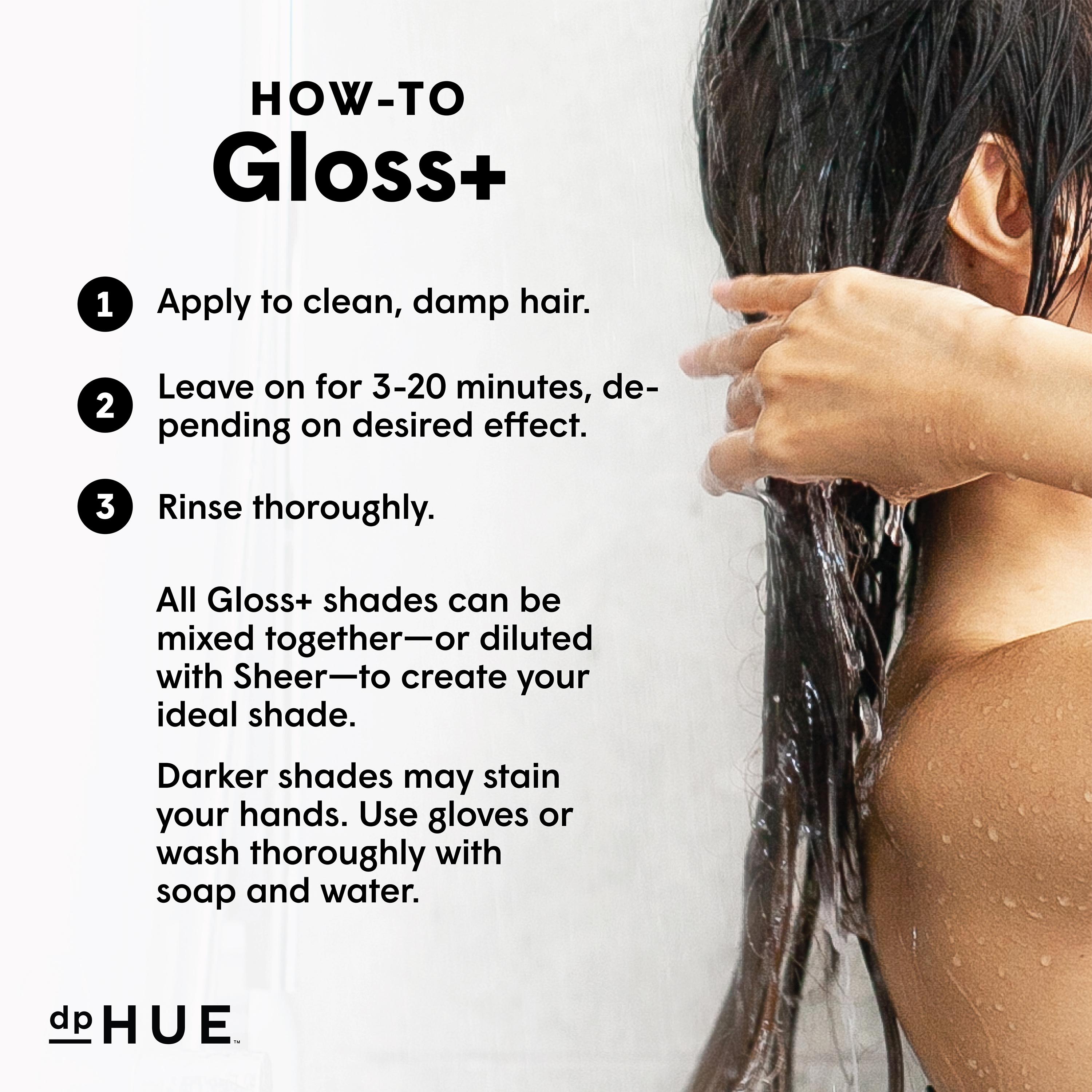 dpHUE Gloss+ - Semi-Permanent Hair Color & Conditioner - Lasts Up to Eight Washes - Paraben, SLS & SLES Sulfate Free - Vegan, Leaping Bunny Certified