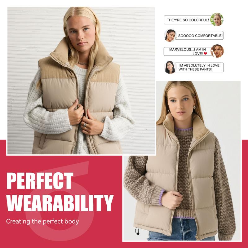 Showitty Winter down cotton-padded jackets, waistcoats, women's thickened vest coats
