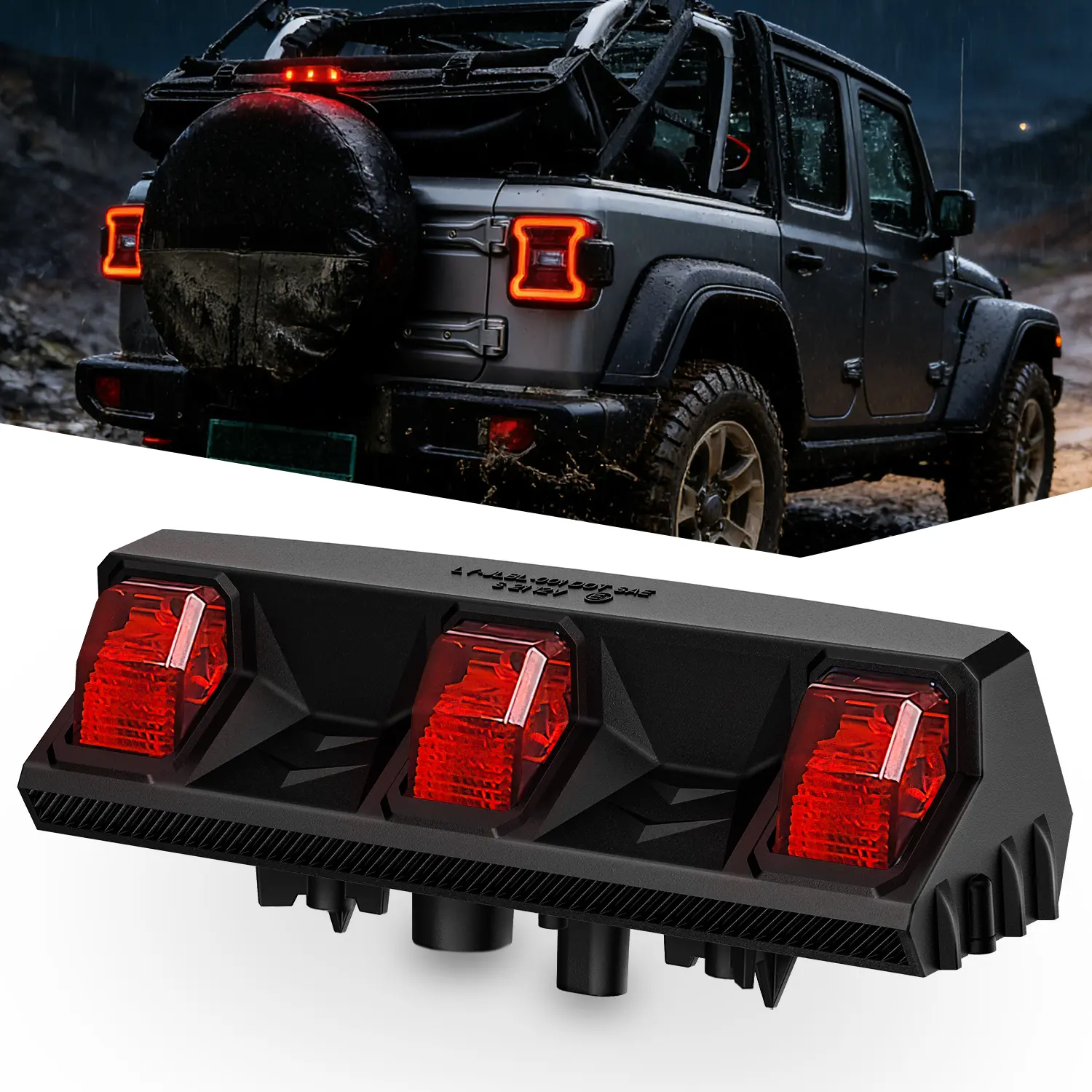 Nilight Eagle Claw High-Mount LED Third Brake Light with Rear Lamps, Backlights & 1500 lm Brightening, Car Light Accessories Upgrade Replacement for Jeep Wrangler JL JLU 2018-2023