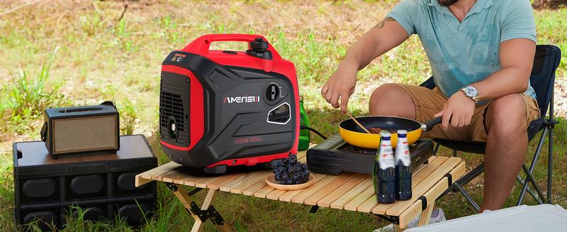 Amerisun(AM5020C) 2500-Watt Gas Powered Portable Inverter Generator With CO Sensor- Super Quiet Generator for Home Use, Camping, Outdoor Use, Parallel Ready, EPA Compliant
