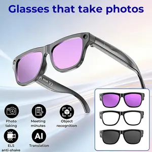 AI Smart Glasses 8MP hands-free photography Voice control Real-time translation in 145 languages Open-ear design Object recognition Bluetooth calling Lightweight and comfortable for daily wear Ideal for travel and commuting Wearable