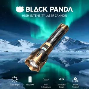 BlackPanda Pro Flashlight High-intensity  Super Bright 5500mAh  Rechargeable Zoomable Water Resistant