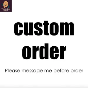 Custom Press On Nails Order, handmade gel nail art made to your design, size and color, personalized reusable nails