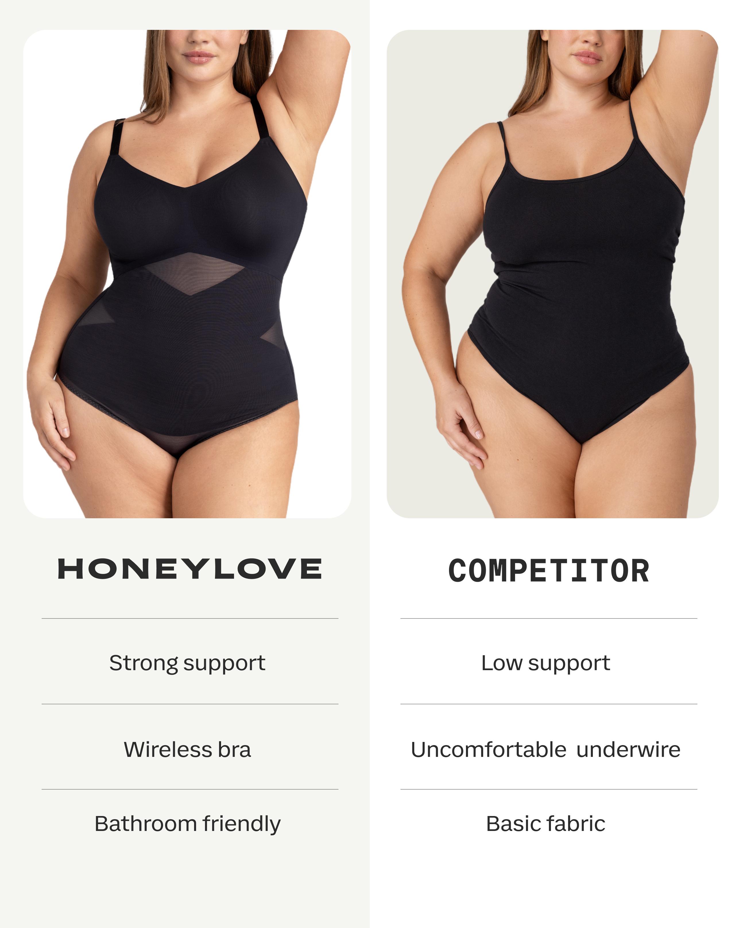 Honeylove Tank Bodysuit - Targeted Compression Shapewear with Built In Wireless Bra