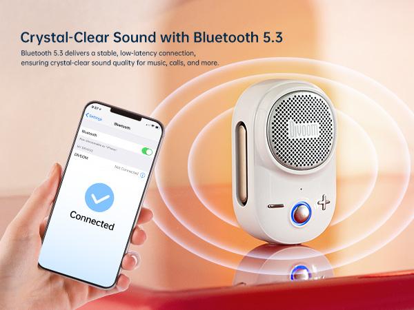 Divoom Itour-S Portable Mini Wearable Bluetooth Speaker with Big Audio Punchy Bass Clip-On Design IP67 Waterproof Dustproof 10 Hours Playtime for Home Travel Office and Outdoors