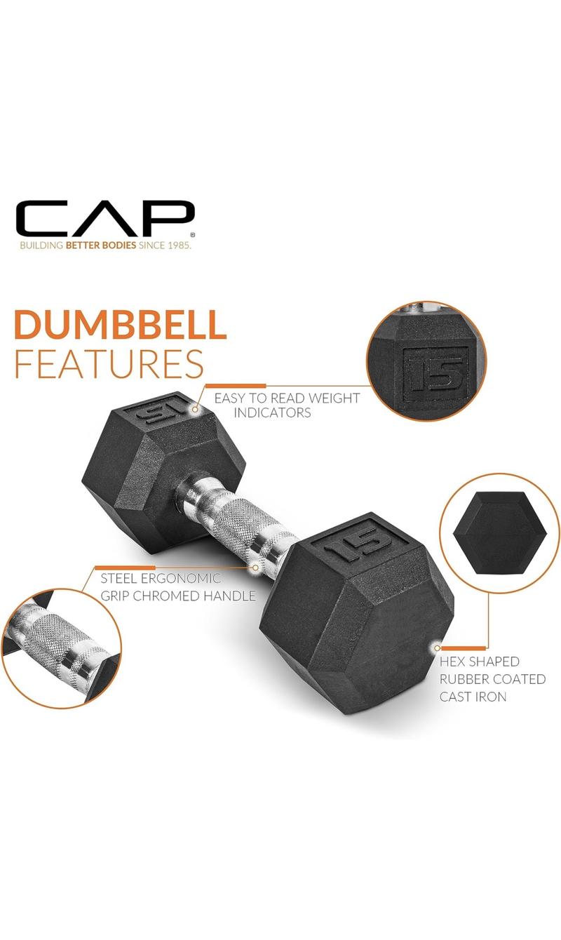 CAP Barbell Dumbbell Set with Rack - Multiple Options in 150lbs and 210lbs