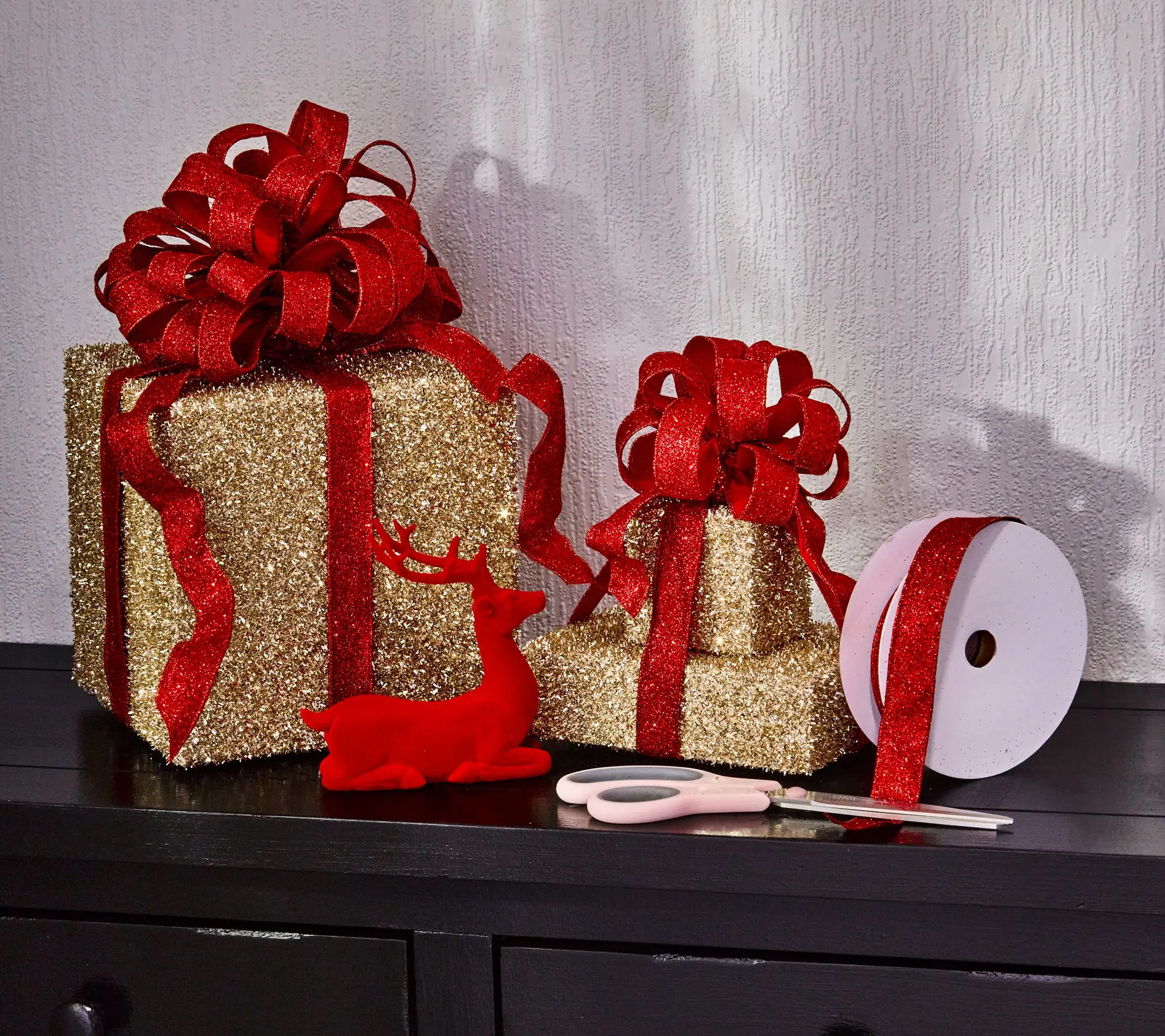 1"X20y Wired Glitter Satin Ribbon by Valerie