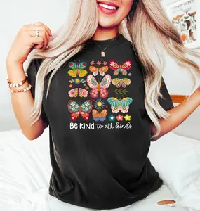 Be kind to all kinds boho floral Shirt, flowers inspirational Shirt, kindness Shirt, be kind Shirt Cotton Flat country concert outfits shirts women western outfits lucky 777 shirt