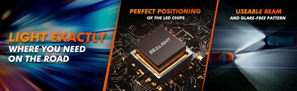 2017 Chevrolet Impala 9005/HB3 15W 6000K White LED Headlight Bulb 2PCS SEALIGHT X1