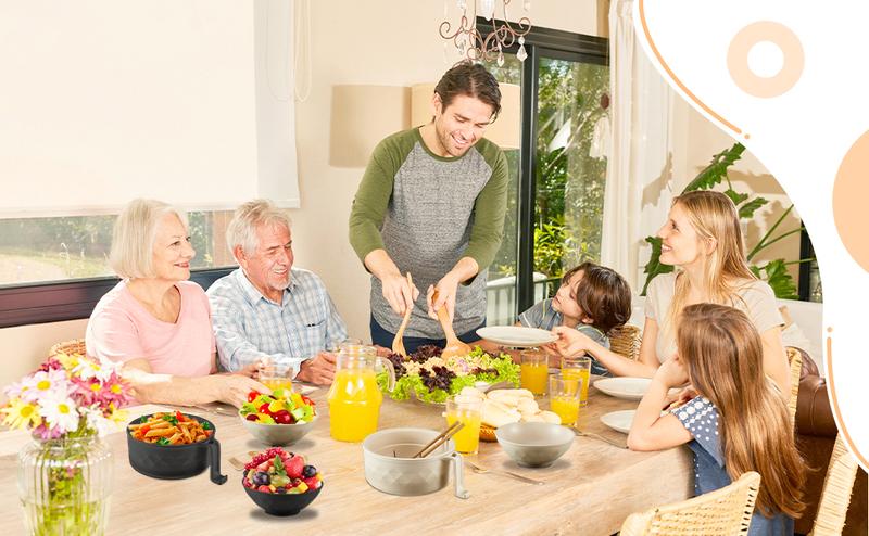 6PC/Set Microwave Ramen Bowl Set, Ramen Noodle Cooker with Lid & Handle,Perfect for Home, Office, Dorm, or College Tableware