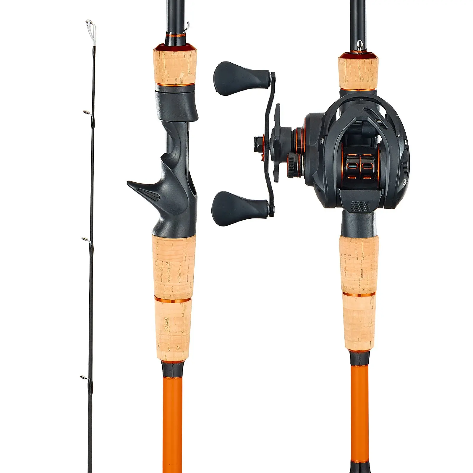 【Summerfinds】VEOVR Baitcasting Combo - Medium-Heavy IM7 Carbon Fiber Rod, 7+1 High-Precision Ball Bearings Reel (Left/Right Hand), 7.0:1 Ratio, Magnetic Brake, Cork Handle, Stainless Steel Guides with Ceramic Rings, 0.30 kg, for Freshwater Bass