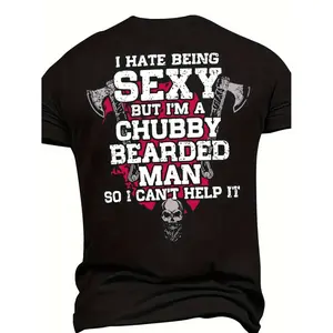 Mens Plus Size Hammer Skull Graphic T Shirt In White