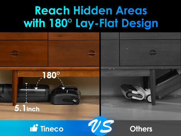 Tineco Floor ONE S7 Stretch Ultra Cordless Wet Dry Vacuum Cleaner, 180°Lay-Flat Anti-Tangle Design, 50 Minutes Runtime, 185℉ Flashdry Self-Cleaning, Dual-Sided Edge Cleaning Floor Cleaner