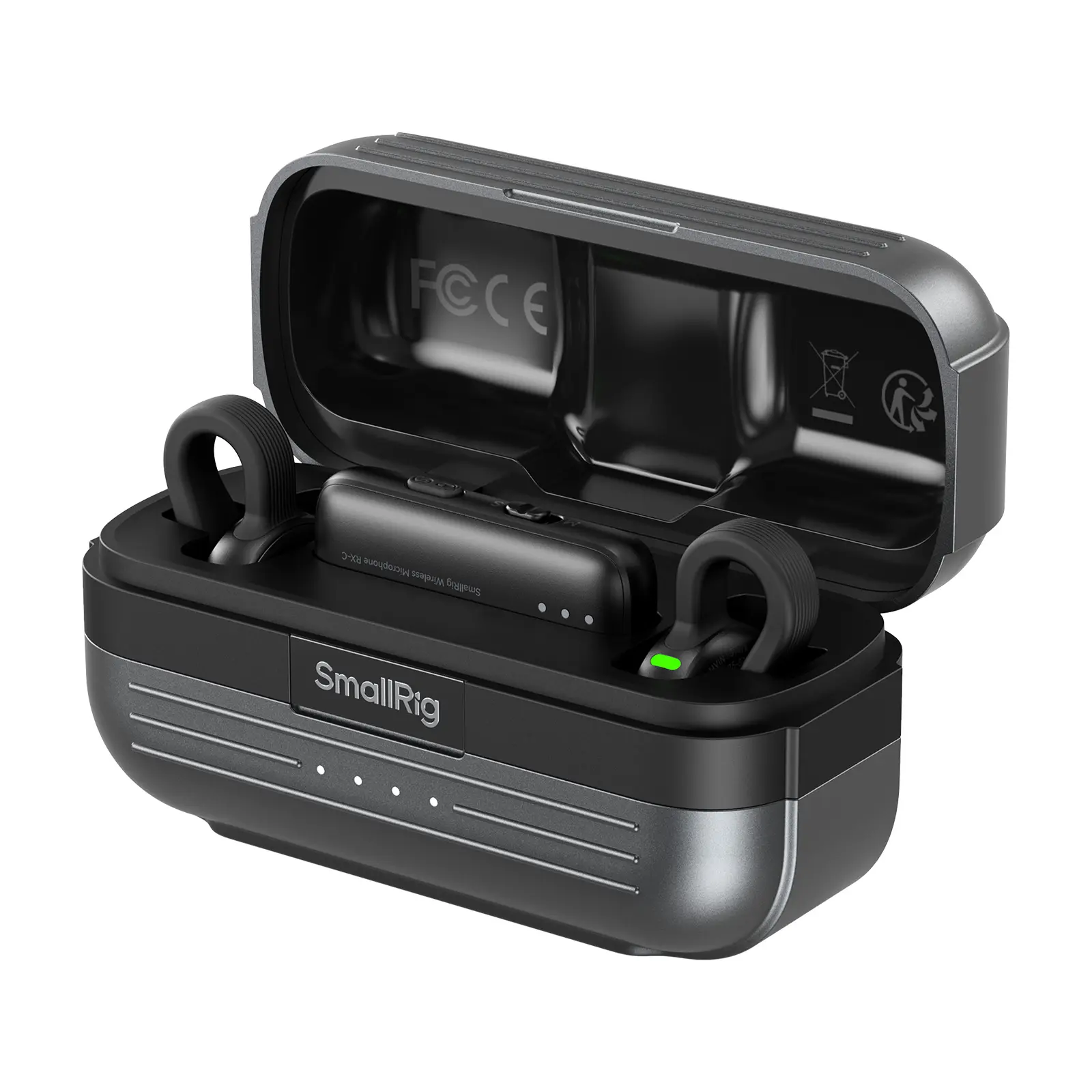 SmallRig S70 Portable Clip-On Wireless Encrypted Microphone with Charging Case, 3-Level Noise Reduction, Safety Track Recording, Adjustable Compact Design, USB-C, Compatible with Pocket 4/DJI Osmo Cameras for Podcast Streaming, Device